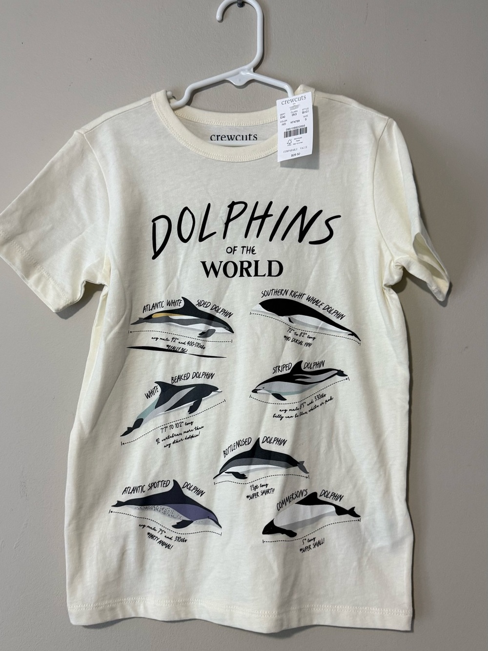 Crewcuts Cream 'Dolphins of the World' Graphic Tee